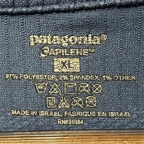 Patagonia Capilene Quarter Zip Pullover Long Sleeve Top Blue Size XL - Picture 2 of 6